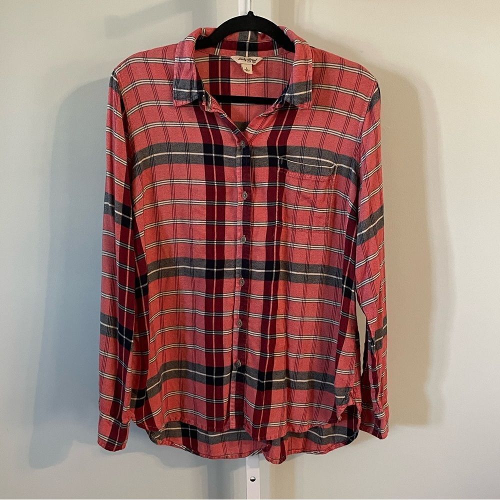 Lucky Brand Red Plaid Button Down